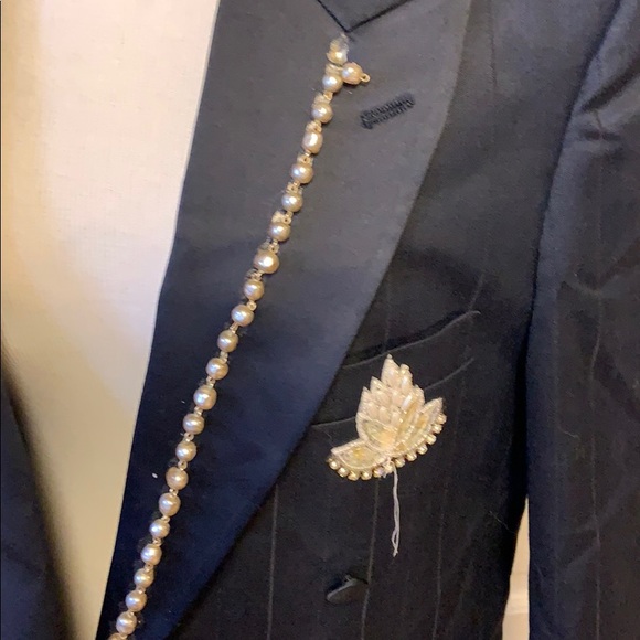 FABULOUS Vintage DIOR 1 Of a Kind Long Tuxedo Coat - Picture 3 of 8